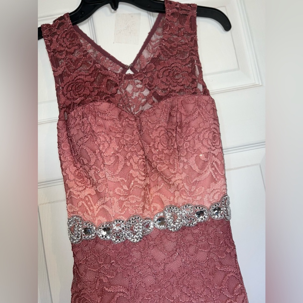TWO-TONED ROSES DRESS - Picture 6 of 10